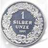 1 Unze Silber Helvetia 1991 39 mm PP